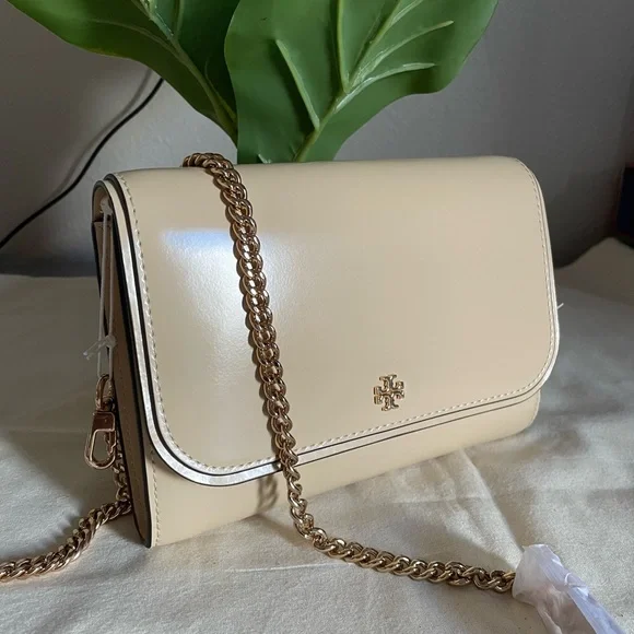 New, Emerson patent chain wallet crossbody soft serve color